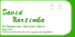 david martinka business card